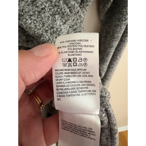 Lucky Brand V-Neck Cloud Knit Tunic Pullover Sweater in Grey Heather Size XL - Picture 9 of 13